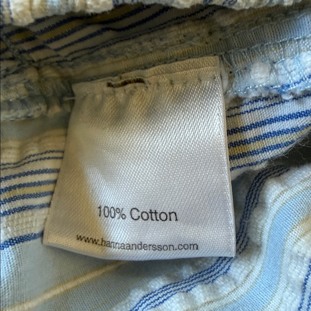 Hanna Andersson Blue Striped Shorts 100% Cotton  Boys Size 100 - Picture 5 of 7